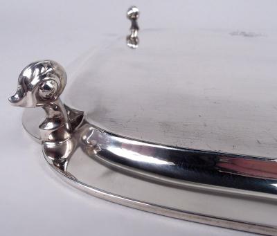  Viner s Ltd Traditional English Georgian Square Cartouche Salver Tray 1950