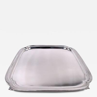  Viner s Ltd Traditional English Georgian Square Cartouche Salver Tray 1950