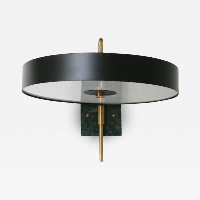  Vintage Domus Collection Italian Wall Lamp black new production in style MidCentury green marble 2018