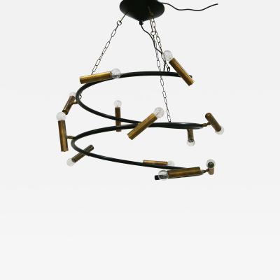  Vintage Domus Collection Spiral chandelier from 2005 Vintage Domus collection in brass