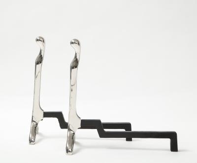  Virginia Metalcrafters VMC Nancy Ruben Modernist Andirons