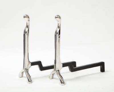  Virginia Metalcrafters VMC Nancy Ruben Modernist Andirons