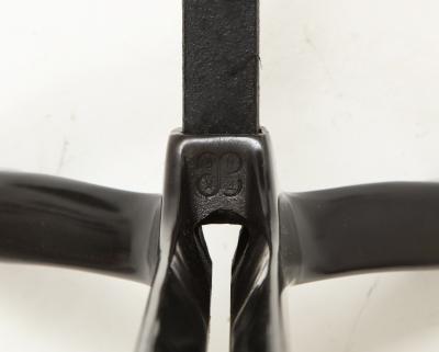  Virginia Metalcrafters VMC Nancy Rubens Modernist Bronze Andirons