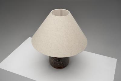  Visby Keramik Glazed Stoneware Table Lamp by Visby Keramik Denmark ca 1960s