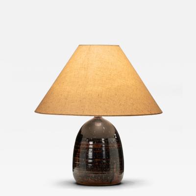  Visby Keramik Glazed Stoneware Table Lamp by Visby Keramik Denmark ca 1960s