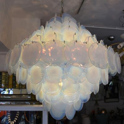 Vistosi 1960S VISTOSI OPALINE COLOUR DISC CHANDELIER