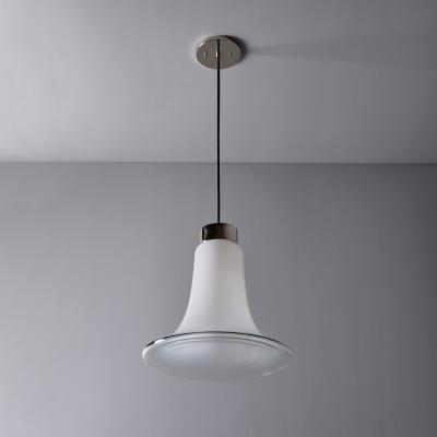  Vistosi 1960s Vistosi Model L261 Comare Blown Murano Glass Suspension Lamp