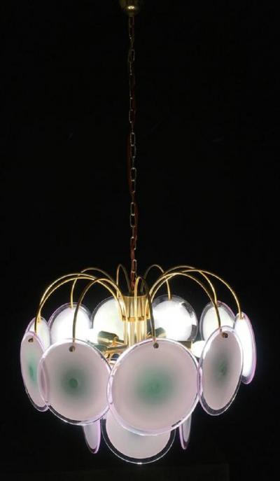  Vistosi Adorable Pair of Vistosi Chandelier 1970