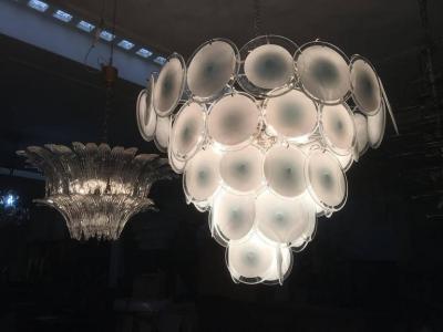  Vistosi Charming Murano Disc Chandelier by Vistosi 1970s