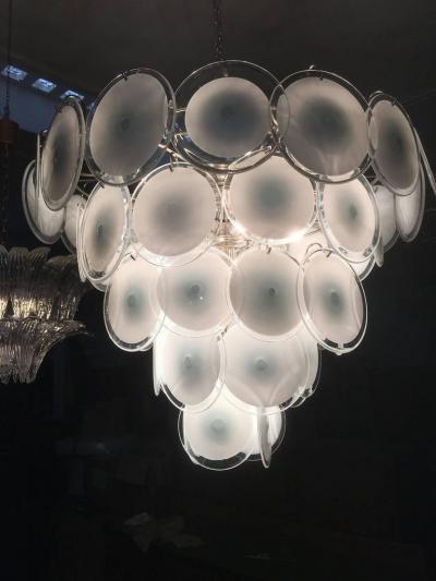  Vistosi Charming Murano Disc Chandelier by Vistosi 1970s