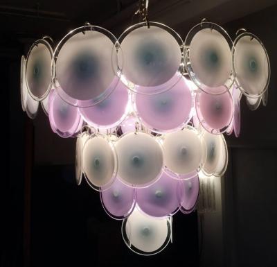  Vistosi Charming Murano Disc Chandelier by Vistosi 1970s