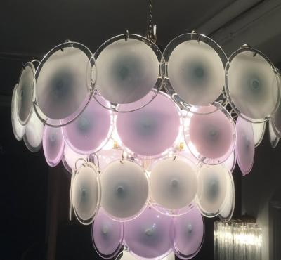  Vistosi Charming Murano Disc Chandelier by Vistosi 1970s