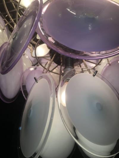  Vistosi Charming Murano Disc Chandelier by Vistosi 1970s