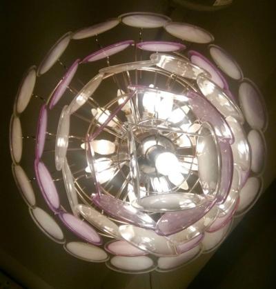  Vistosi Charming Murano Disc Chandelier by Vistosi 1970s