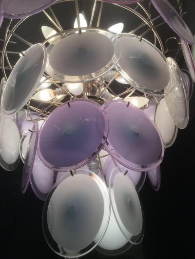  Vistosi Charming Murano Disc Chandelier by Vistosi 1970s