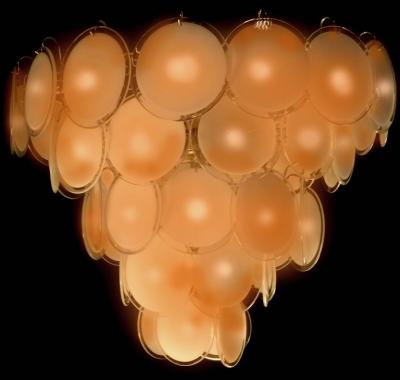  Vistosi Charming Murano Disc Chandelier by Vistosi 1970s