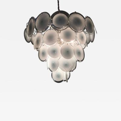  Vistosi Charming Murano Disc Chandelier by Vistosi 1970s