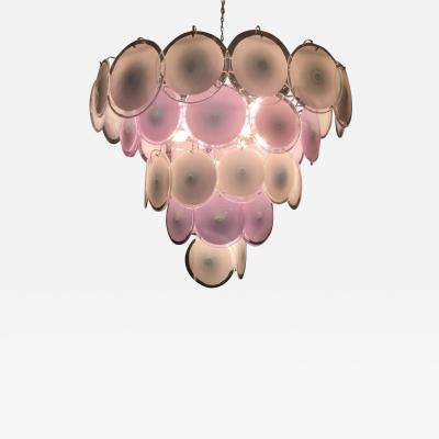  Vistosi Charming Murano Disc Chandelier by Vistosi 1970s