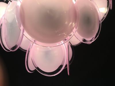  Vistosi Charming Vistosi Disc Murano Chandelier 1970s