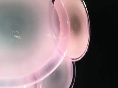  Vistosi Charming Vistosi Disc Murano Chandelier 1970s