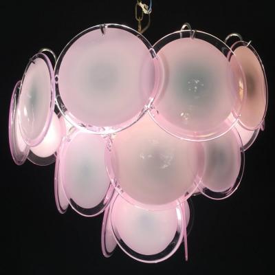  Vistosi Charming Vistosi Disc Murano Chandelier 1970s
