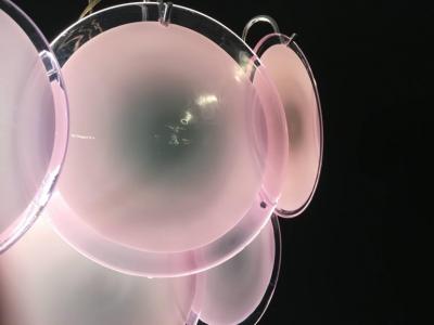  Vistosi Charming Vistosi Disc Murano Chandelier 1970s