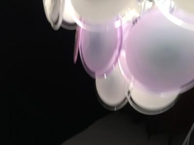  Vistosi Charming Vistosi Disc Murano Chandelier 1970s