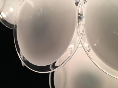  Vistosi Charming Vistosi Disc Murano Chandelier 1970s