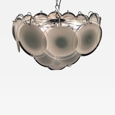  Vistosi Charming Vistosi Disc Murano Chandelier 1970s