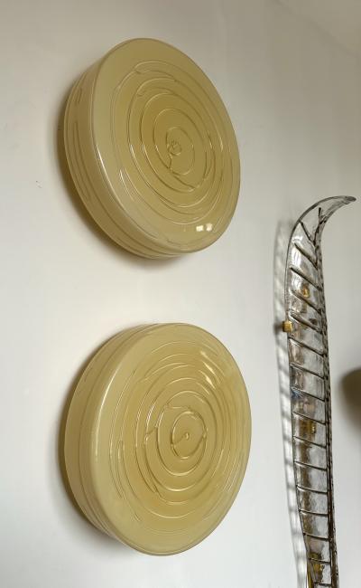  Vistosi Contemporary Pair of Murano Glass Candy Sconces by Vistosi Italy 2000s