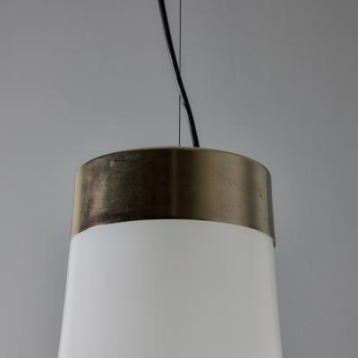  Vistosi Large 1960s Vistosi Model L261 Comare Blown Murano Glass Suspension Lamp
