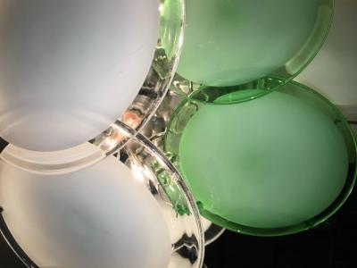  Vistosi Lovely Pair of Murano Chandeliers by Vistosi 1970s