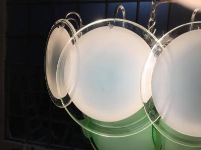  Vistosi Lovely Pair of Murano Chandeliers by Vistosi 1970s