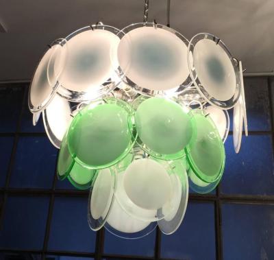  Vistosi Lovely Pair of Murano Chandeliers by Vistosi 1970s