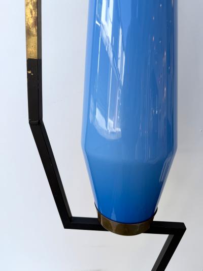  Vistosi Mid Century Floor Lamp Brass Metal and Murano Glass by Vistosi Italy 1960s