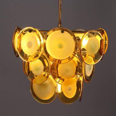  Vistosi Mid Century Murano Glass Chandelier Circa 1970