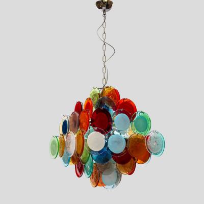  Vistosi Multicoloured Vistosi Disc of Pulegoso and Sommerso chandelier