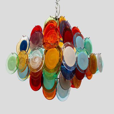  Vistosi Multicoloured Vistosi Disc of Pulegoso and Sommerso chandelier