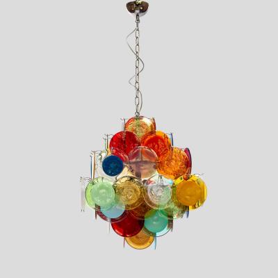  Vistosi Multicoloured Vistosi Disc of Pulegoso and Sommerso chandelier
