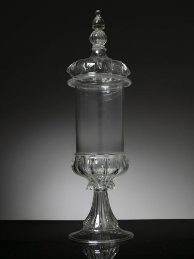  Vistosi Murano Glass Jar Attributed to Vetreria Vistosi