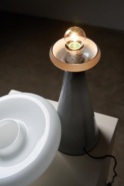  Vistosi Murano Glass Mushroom Table Lamp