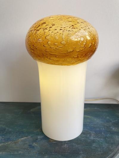  Vistosi Mushroom Bubble Murano Glass Lamp Italy 1970s