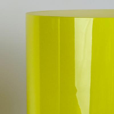  Vistosi Pair of Chrome Metal and Yellow Murano Glass Table Lamps by Vistosi 1990s