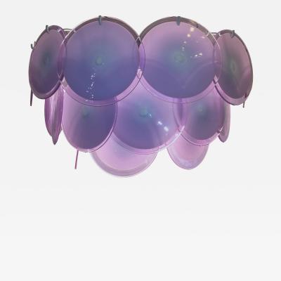  Vistosi Pair of Vistosi Disc Murano Sconces 1970s