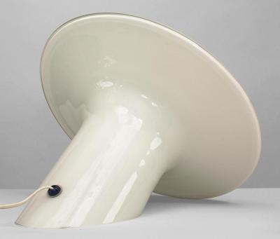  Vistosi Post War Design Venetian Murano Candia White Opaline Glass Table Lamp