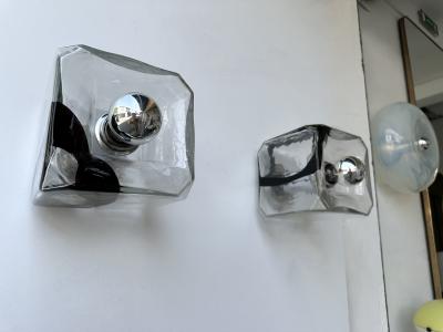  Vistosi Sconce Murano Glass Cube by Vistosi Italy 1970s