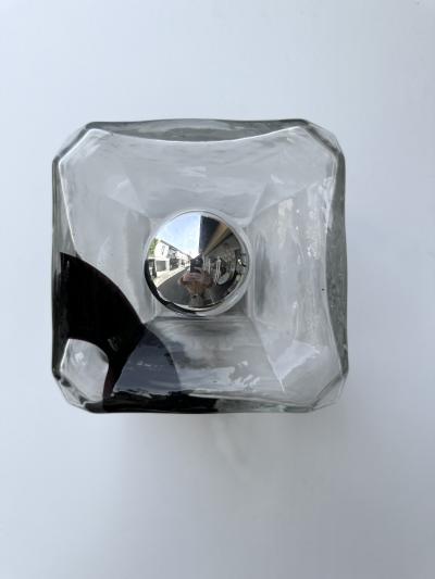  Vistosi Sconce Murano Glass Cube by Vistosi Italy 1970s