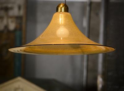  Vistosi Vetreria Vistosi Lentichie Golden Fume Glass Lamp