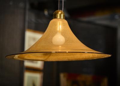  Vistosi Vetreria Vistosi Lentichie Golden Fume Glass Lamp