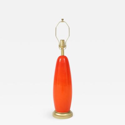  Vistosi Vibrant Orange Murano Glass Lamp